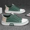 Men's Casual Canvas Shoes - Breathable Low-Top Lace-Up Shoes, PVC Sole, Fashionable Blue & White Color, Suitable For Casual Wear